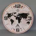 World Map Clock - 34Cm