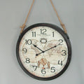 World Map Hanging Clock - 45Cm