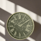 World Map Wall Clock