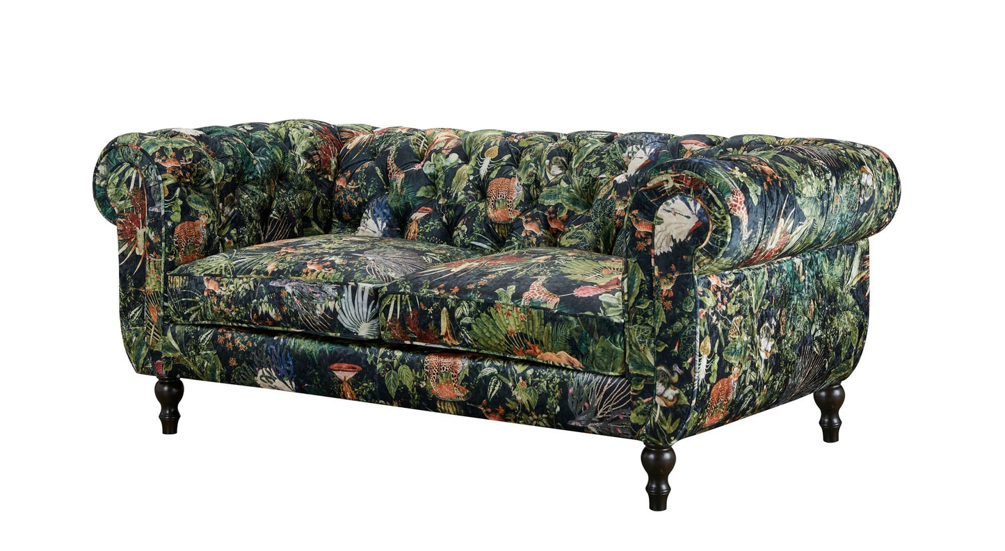 Yorkshire Chesterfield 2 Seater Sofa - Forest Green