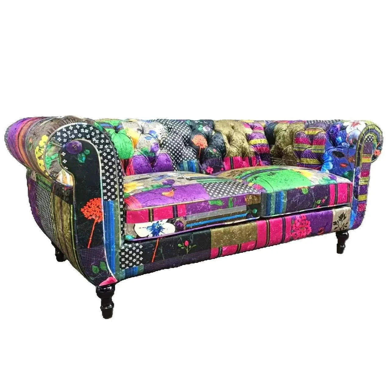 Yorkshire Chesterfield Patchwork 2 Seater Sofa