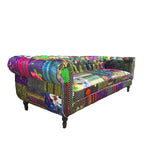 Yorkshire Chesterfield Patchwork 3 Seater Sofa