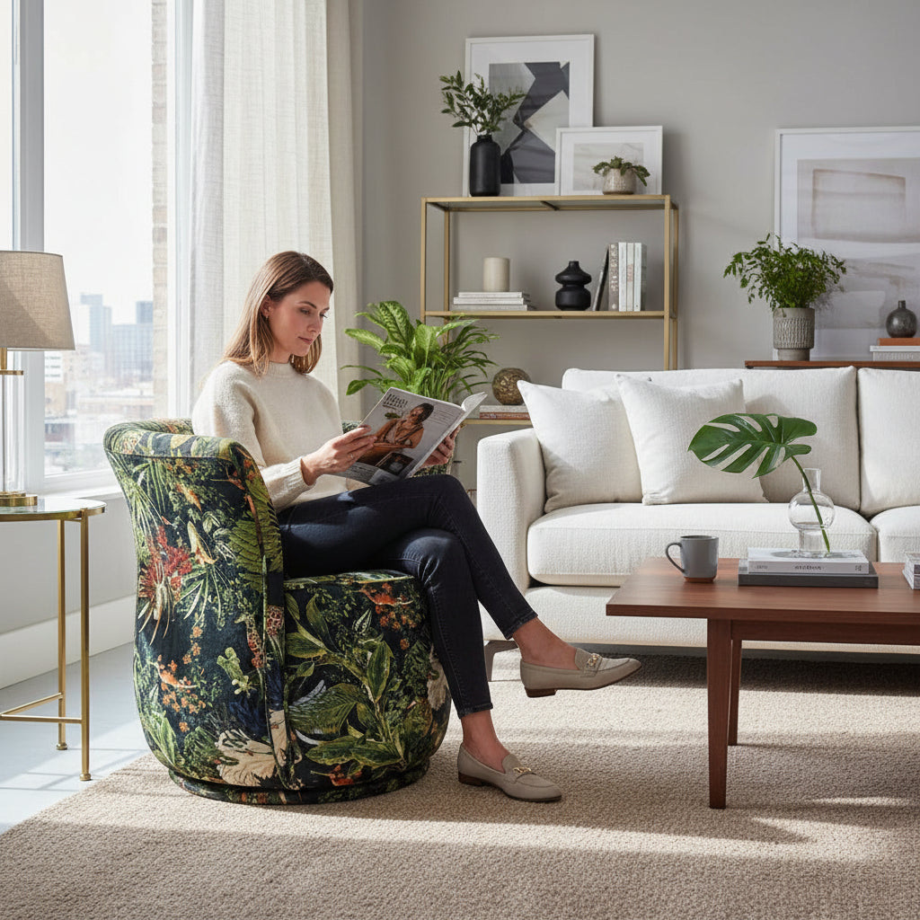 Yorkshire Patchwork Tub Swivel Chair