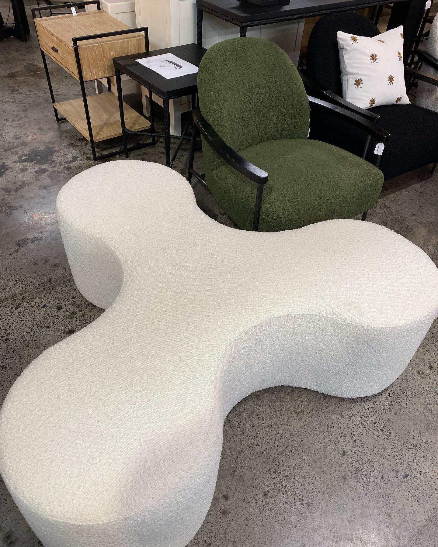 Georgia Boucle Ottoman XL