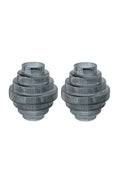 Esti Small Stepped Glass Vases Set of 2 Smoke