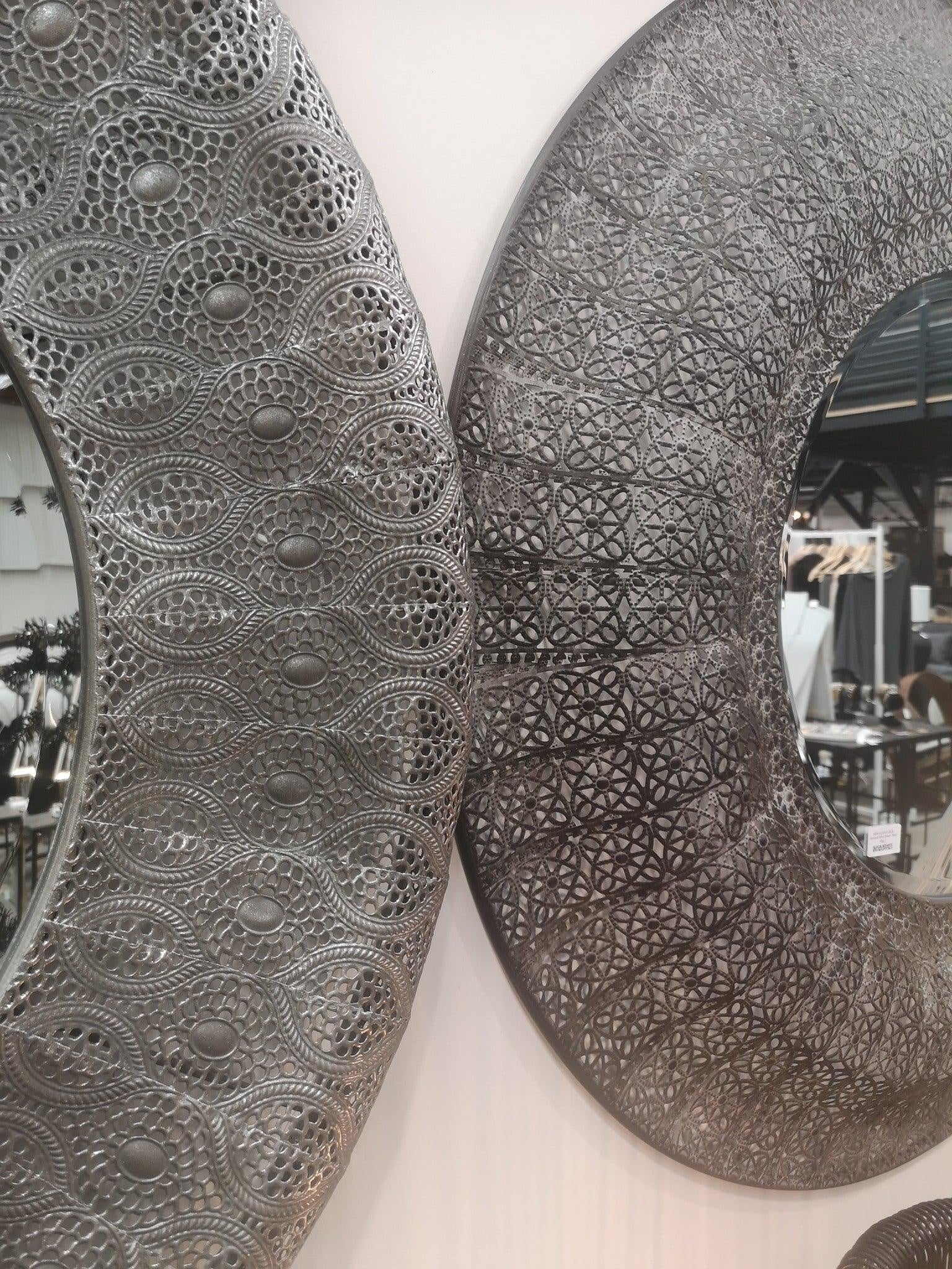 Marrakesh Mirror Round Black