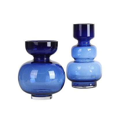 Blue Globe Vase - Wide