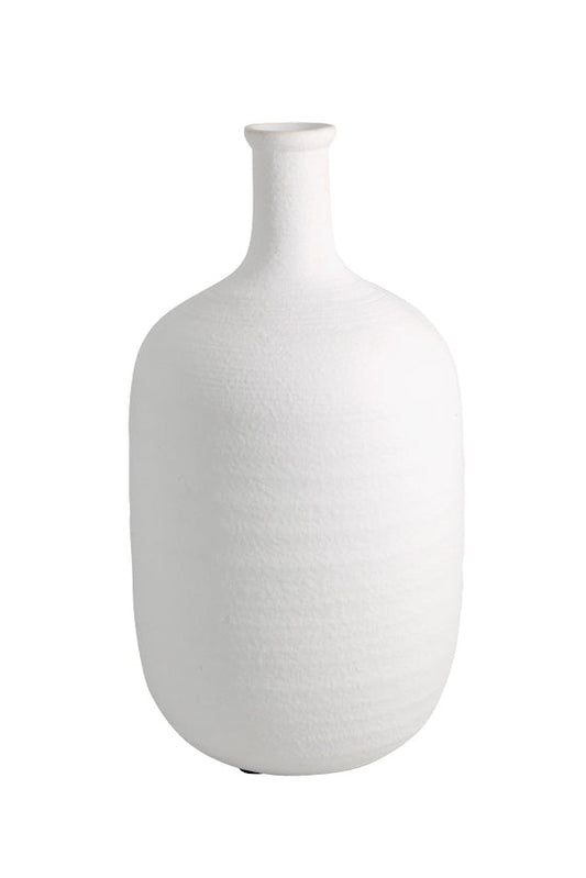 Irina White Bottle Vase - Small