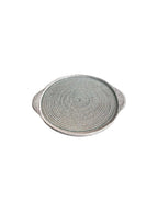 Cheese Tray White Round Large With Glass