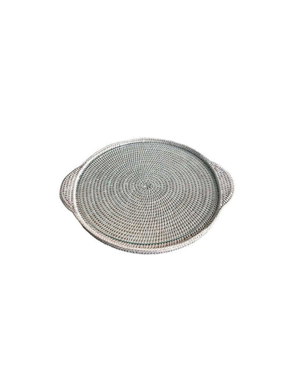 Cheese Tray White Round Large With Glass