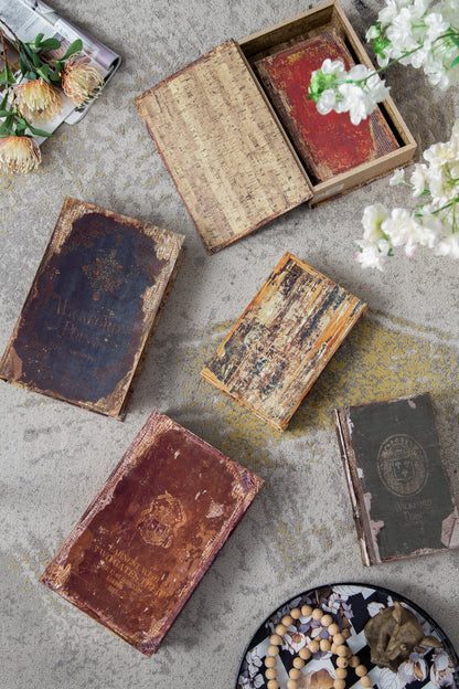 Antique Book Boxes S/6