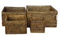 Rattan Storage Boxes S/4
