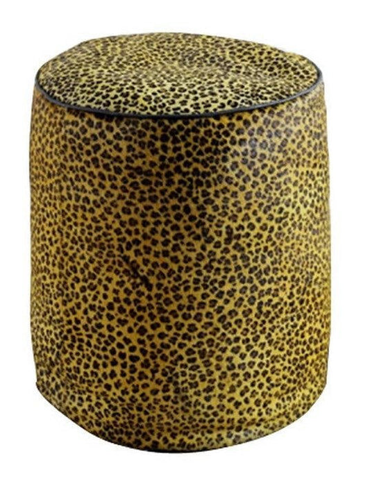 Leopard Hairon Pouf