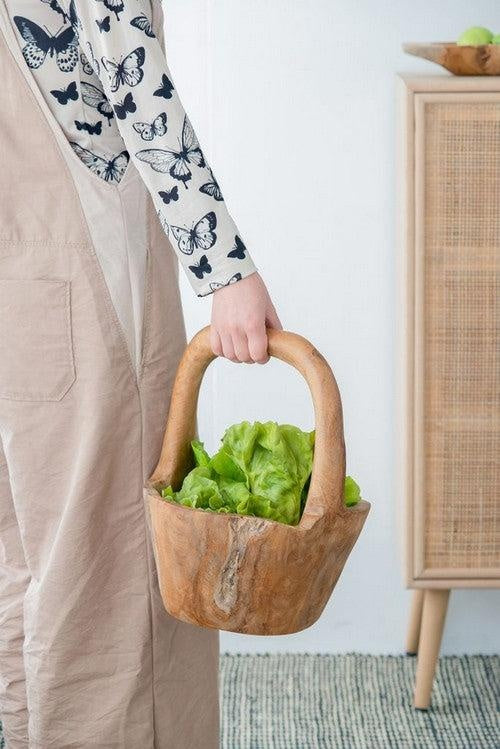Teak Bowl with Handle