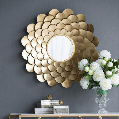 Gold Petal Mirror