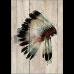 Wood Panel Art - Watercolour Chieftan