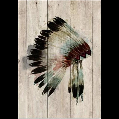 Wood Panel Art - Watercolour Chieftan